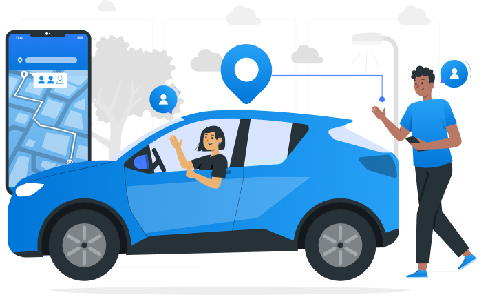 ExtraSeat&trade; carpooling app – people sharing rides in India